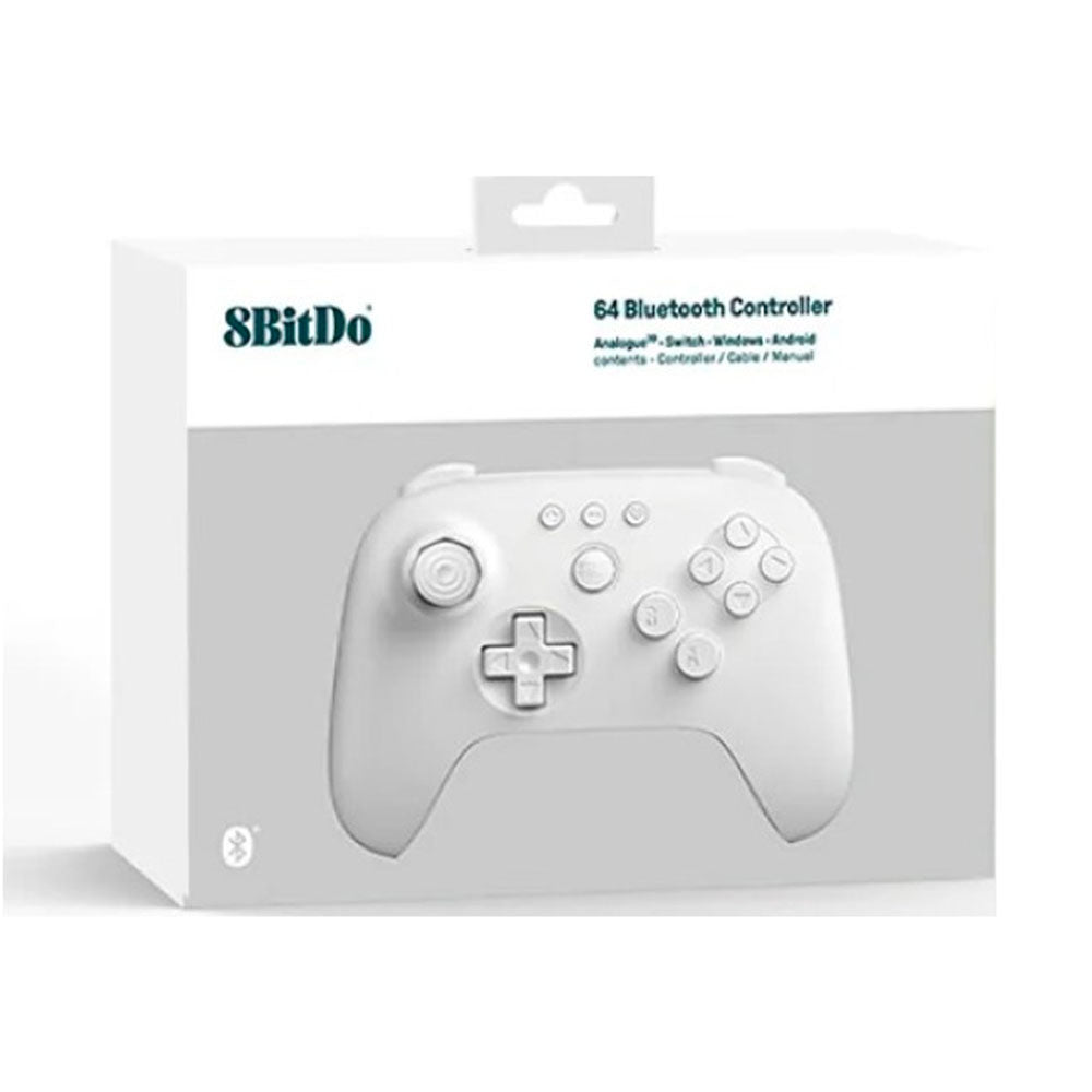 8BITDO 64 BLUETOOTH GAMEPAD CONTROLLER | WHITE