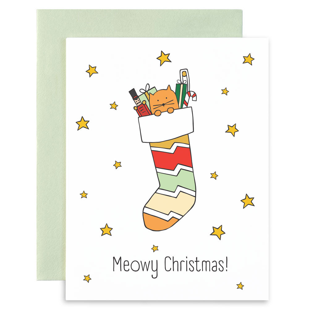 MEOWY CHRISTMAS - GREETING CARD