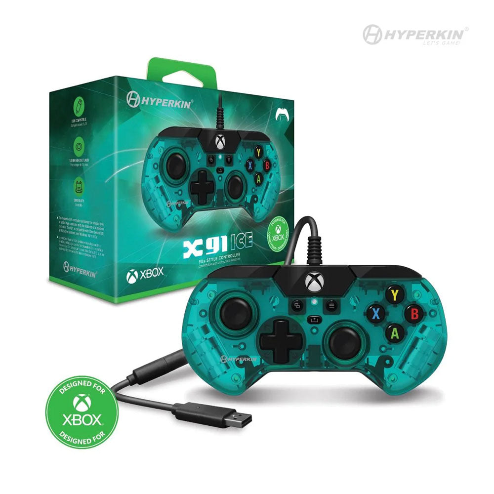 HYPERKIN X91 WIRED CONTROLLER | AQUA GREEN
