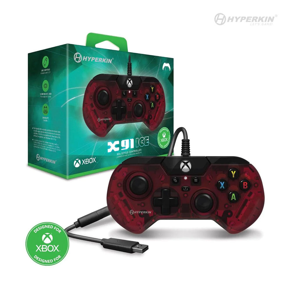 HYPERKIN X91 WIRED CONTROLLER | RUBY RED