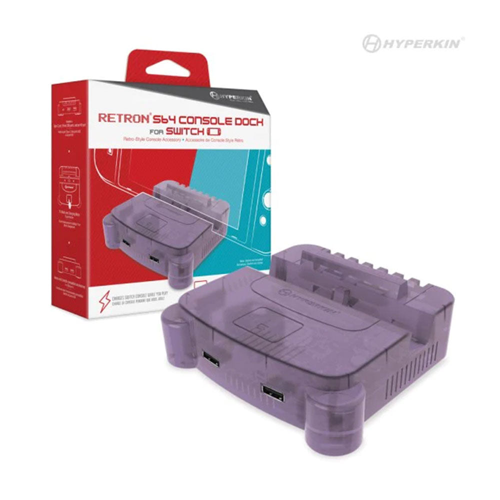 HYPERKIN RETRON S64 CONSOLE DOCK FOR SWITCH (PURPLE) - SWITCH