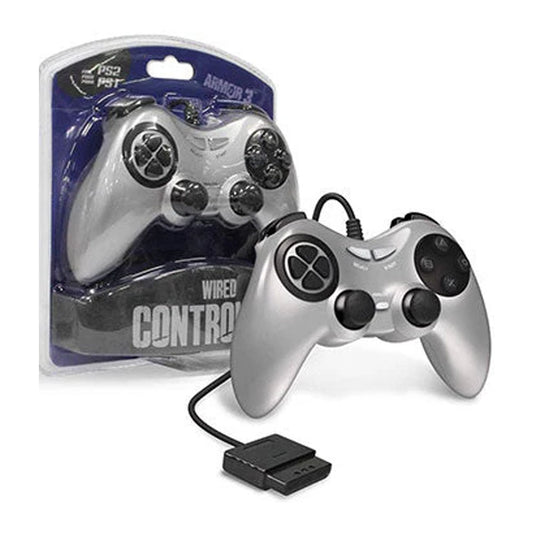 ARMOR3 WIRED PS2 GAME CONTROLLER | SILVER | PS2