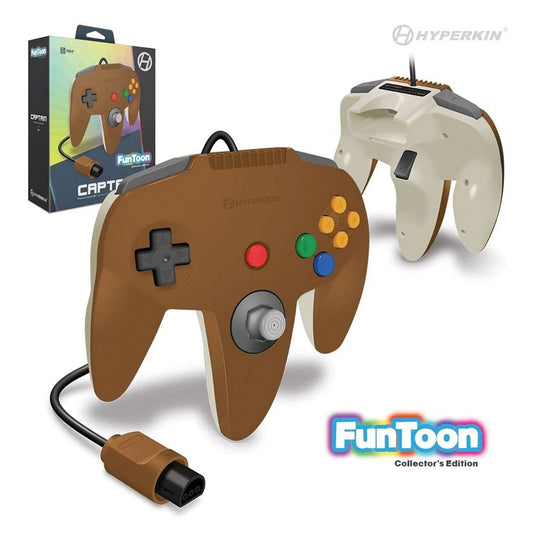HYPERKIN "CAPTAIN" PREMIUM CONTROLLER FOR N64 - FUNTOON BROWN