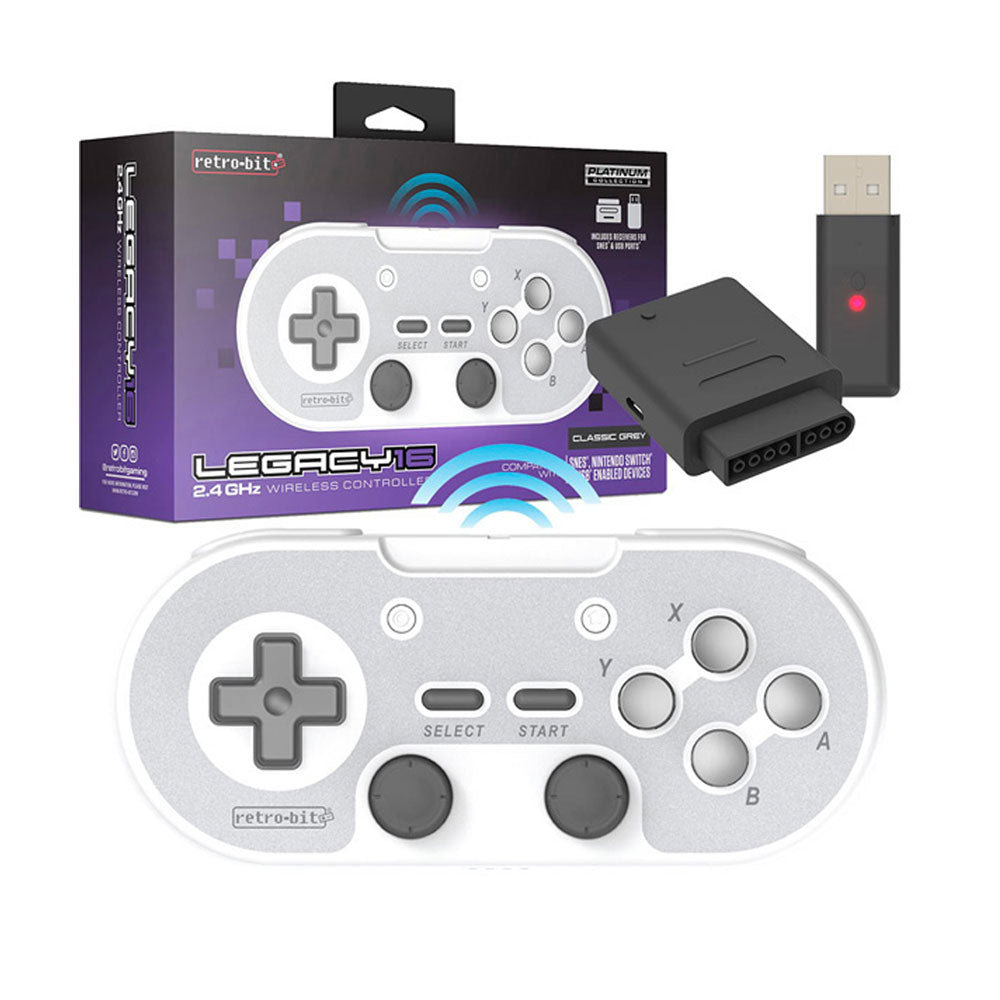 CLASSIC GREY LEGACY 16 WIRELESS CONTROLLER | RETRO-BIT