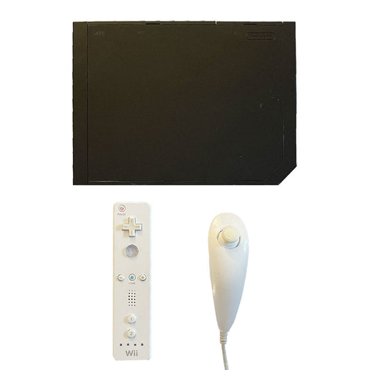 WII SYSTEM - BLACK WITH WHITE CONTROLLERS (798)
