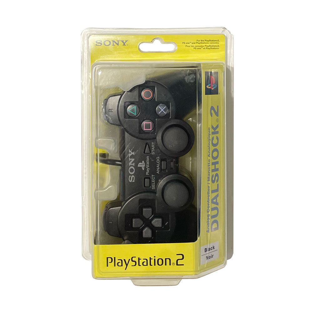 PS2 DUALSHOCK CONTROLLER | BLACK | NEW – The Retro Room