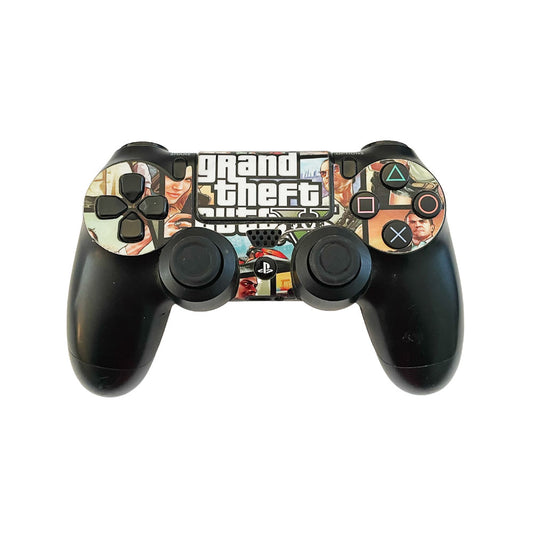 PS4 CONTROLLER - BLACK WITH GTA STICKER