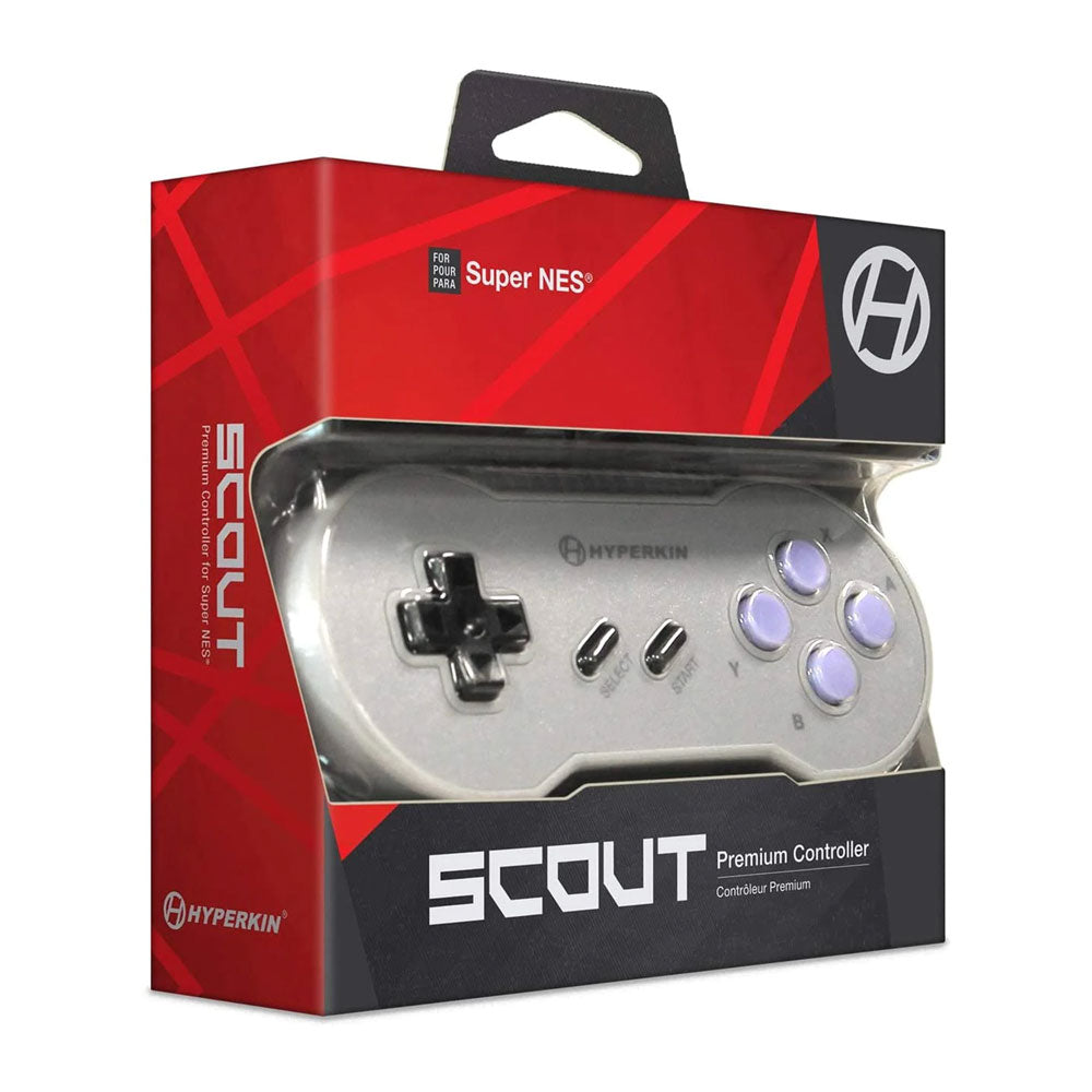HYPERKIN SCOUT PREMIUM CONTROLLER FOR SUPER NES® (GRAY)