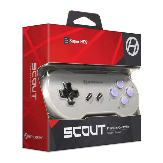 HYPERKIN SCOUT PREMIUM CONTROLLER FOR SUPER NES® (GRAY)