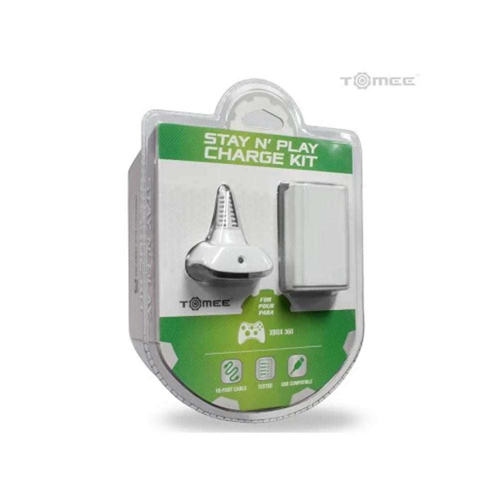 XBOX 360 STAY N PLAY CHARGE KIT | WHITE