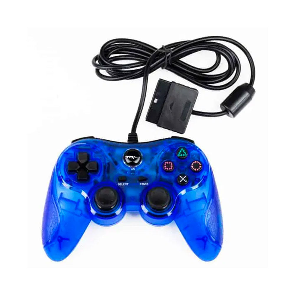 PLAYSTATION 2 WIRED CONTROLLER | BLUE | TTX