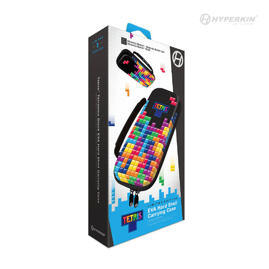 OFFICIAL TETRIS EVA HARD SHELL CARRYING CASE FOR SWITCH OLED MODEL TETRIMINO STACK - SWITCH