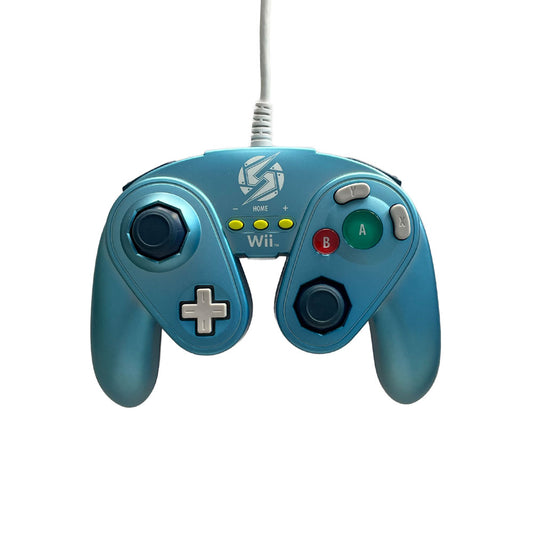 WiiU GAMECUBE CONTROLLER SAMUS BLUE