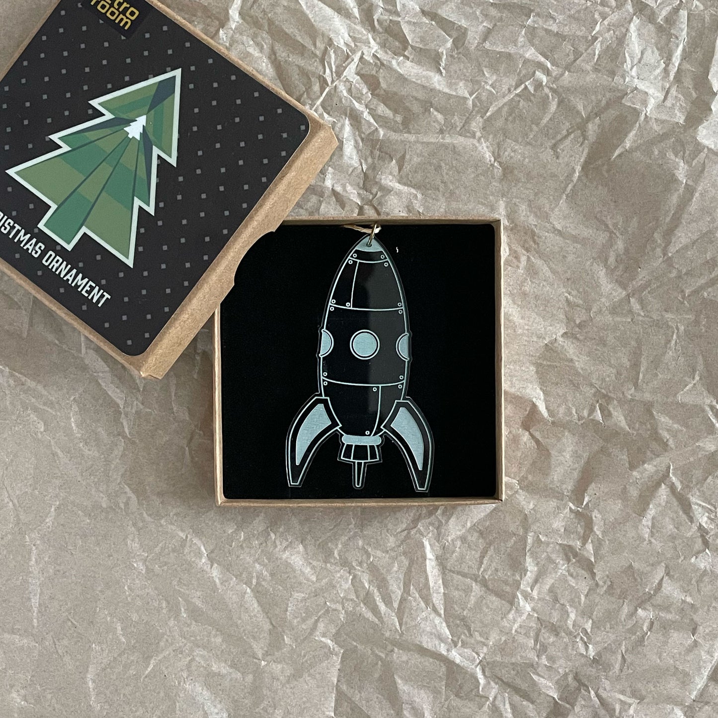 The Apollo - Retro Rocket Holiday Ornament